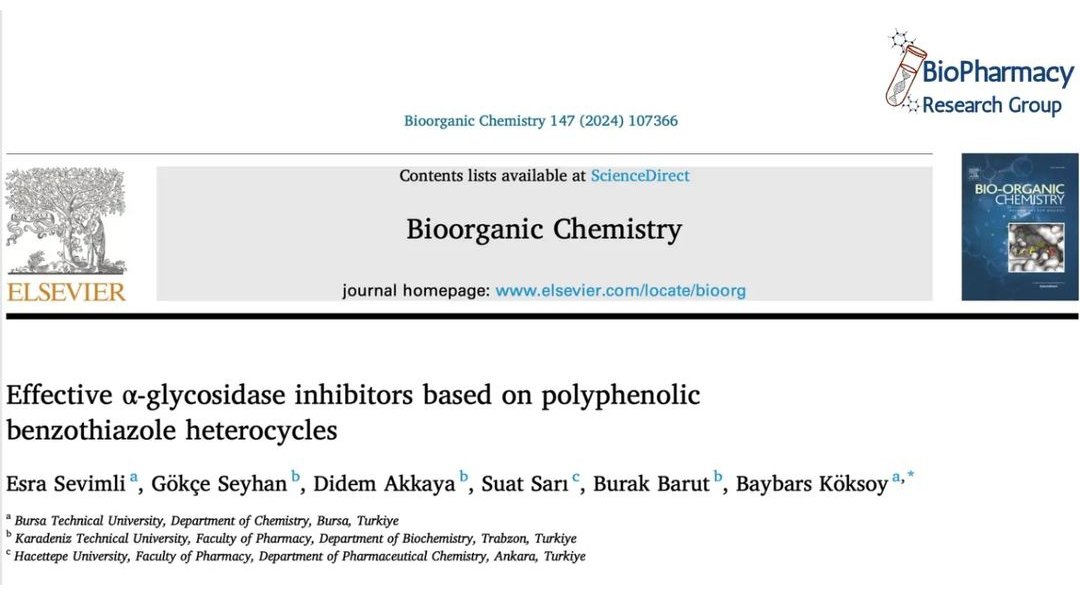 Biz buradan devam... Emeği geçen tüm araştırmacılara çok teşekkür ederim. 
🙏👏 Bioorganic Chemistry (Q1), Journal of Inorganic Chemistry (Q1), Drug Development Res (Q2), Journal of Photochemistry and Photobiology B (Q2)...