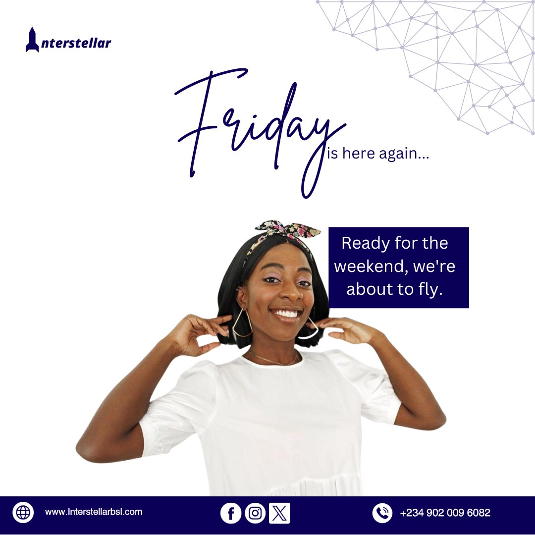 Guess what day it is? Friday is here, and it’s time to kick back, relax, and embrace that hashtag#FriYAY feeling! Let’s make some memories this weekend. 

#FinallyFriday #WeekendMood 🎈#Ibsl #Interstellar #Interstellarbsl .resign