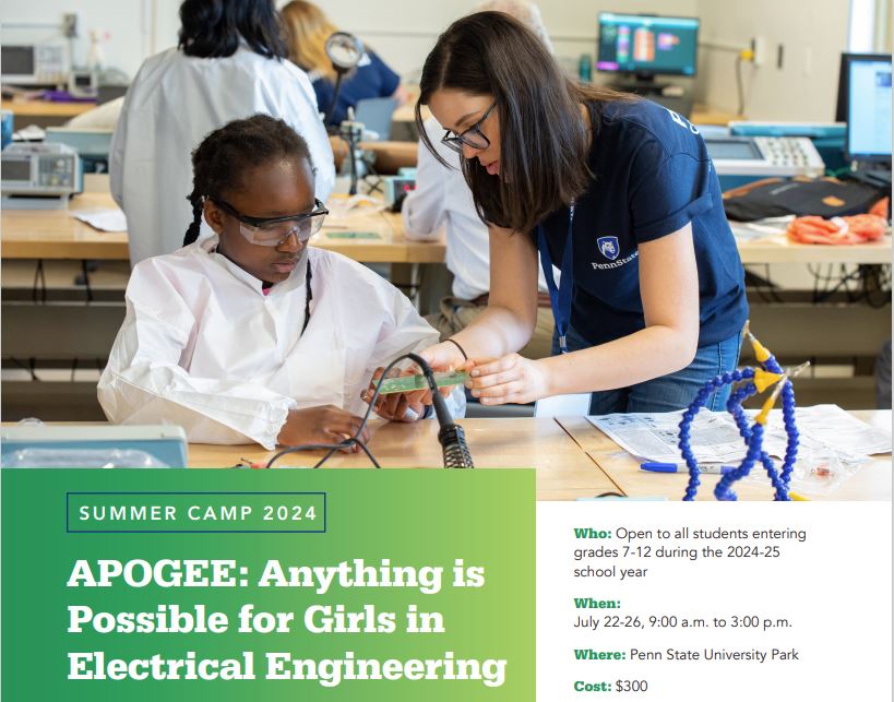 🔌 Exciting 5-day camp for girls 7-12 at University Park! Explore electronics, signals, and DIY culture. Interact with female engineers, become makers, and meet new friends r bring a friend. Be ready to create and learn! 🚀 #STEM #GirlsInTech Details> bit.ly/4dkkPjE