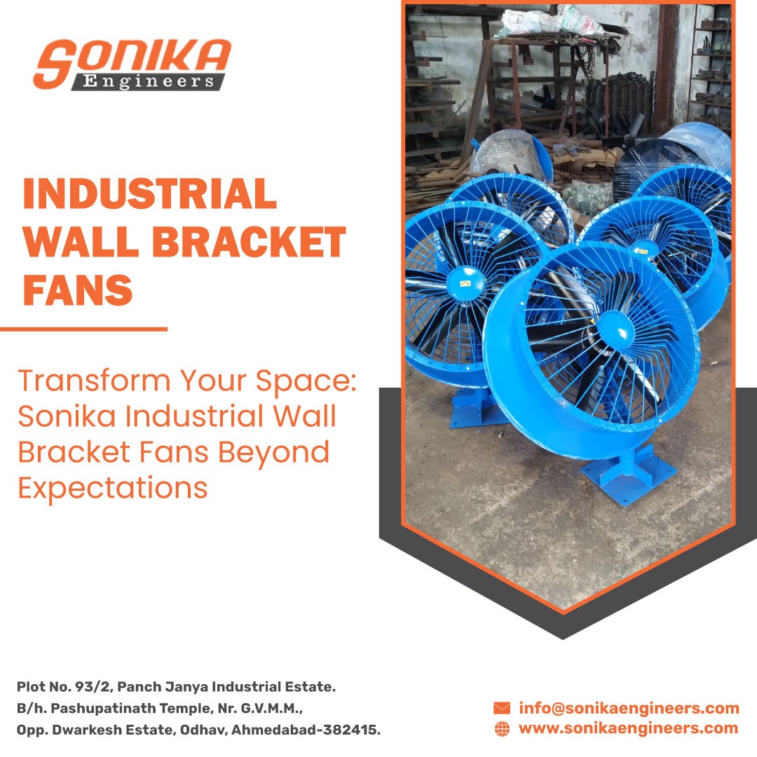 Sonika's Industrial Wall Bracket Fans! Beat the heat and improve ventilation with our reliable and efficient solutions. Your comfort is our priority!

#SonikaEngineers #IndustrialFans #WallBracketFans #BeatTheHeat #VentilationSolution #CoolingSolutions #IndustrialVentilation