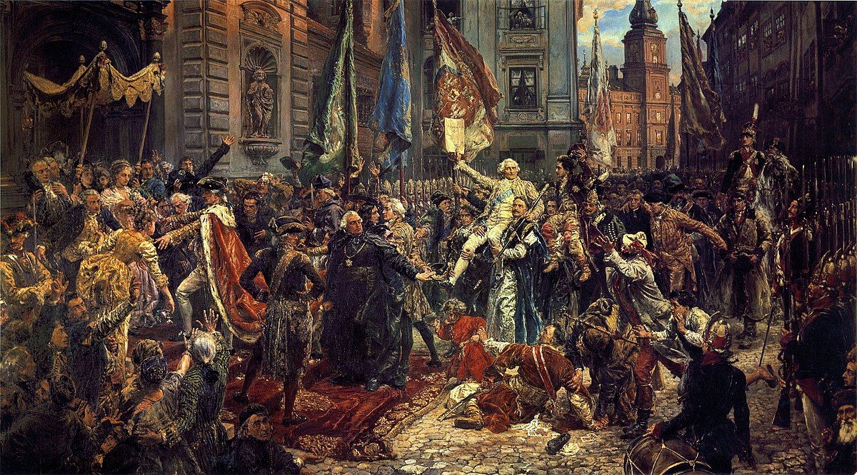 Le 3 mai est, avec le 11 novembre, l’une des 2 fêtes nationales polonaises.
Chaque année, les Polonais célèbrent la proclamation de la Constitution du 3 mai 1791, la première constitution adoptée par voie démocratique en Europe 🇵🇱. #CeJourLà #3Maja