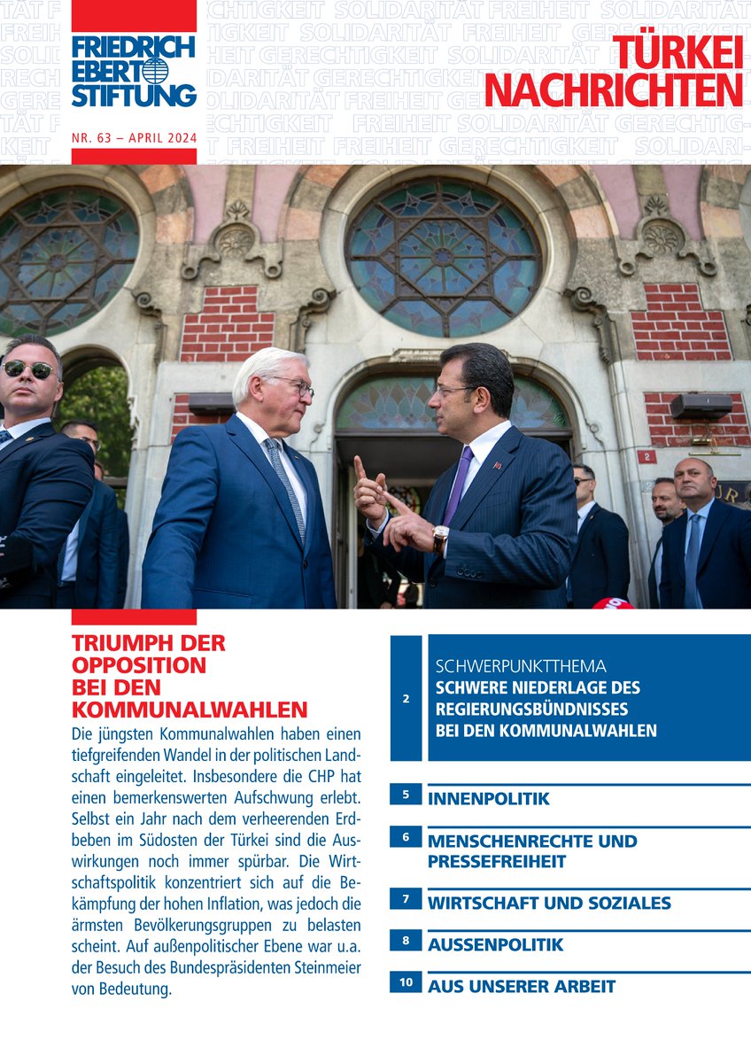 Die neue Ausgabe der FES Türkei-Nachrichten ist erschienen. 👇 library.fes.de/pdf-files/buer… @FESonline