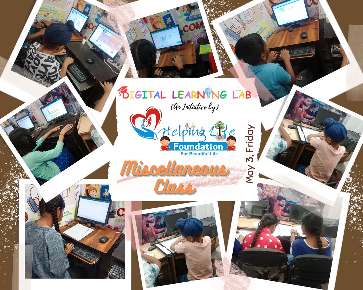 DIGITAL LEARNING LAB (An Initiative by Helping Life Foundation)

Date: 3 May, 2024, Friday 

Today's Learning: Miscellaneous Class

#freecomputerclasses #digitalliteracy #ngoinitiative #empoweringcommunities #educationforall #skillstraining #communitydevelopment #digitalskills