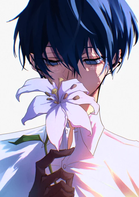 監顔有 『 一輪の白百合 』 #twst創作生徒