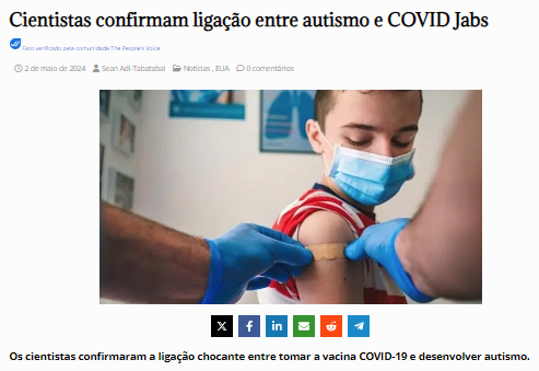 Cientistas confirmam ligação entre autismo e Vacinas COVID nas crianças.

De acordo com uma nova pesquisa, o corpo humano sofre uma resposta celular ao perigo (CDR) logo após ser injetado com mRNA, que logo progride para o autismo total.

Há mais de vinte anos, quando as taxas de…