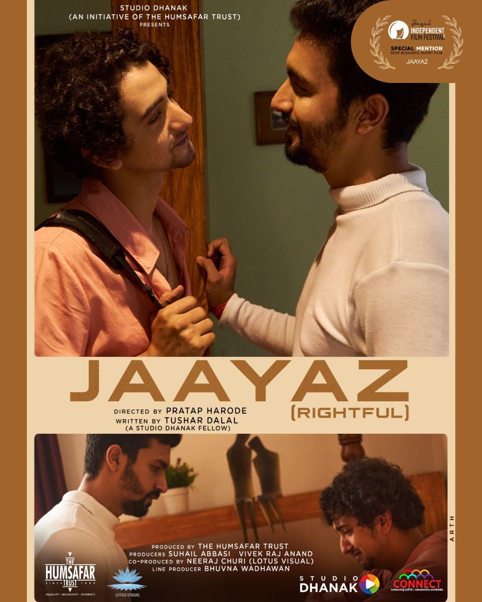 #StudioDHANAK produced short films 'A TOUCH' has been awarded the title of Best Romantic Short Film, and 'JAAYAZ (Rightful)' has been honoured with a Special Mention in the same category at the prestigious #BengalIndependentFilmFestival!

#TheHumsafarTrust #AwardWinningFilms