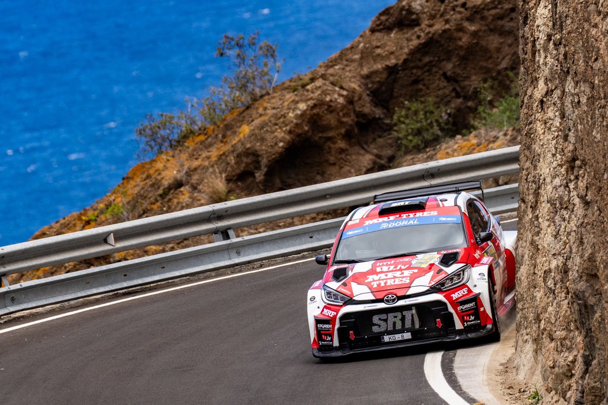 🇮🇨 SS3 | @RIslasCanarias Long and slow stage. Having time to learn the road and car. #ERC #RallyIslasCanarias #Sesks #Francis #MRFTyresEurope #SRT