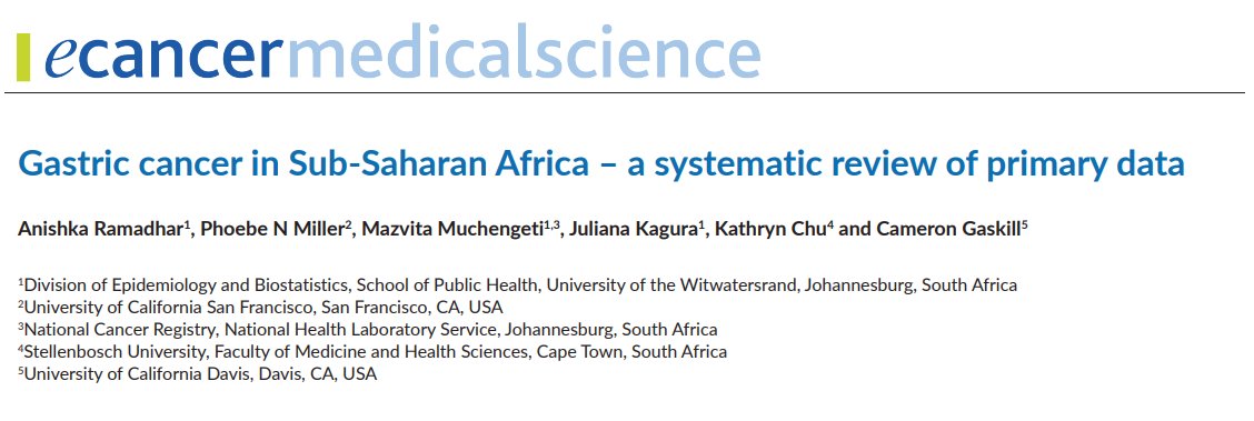 Our newly published study highlights a wide variation in gastric cancer rates across Sub-Saharan Africa tinyurl.com/yepetm29