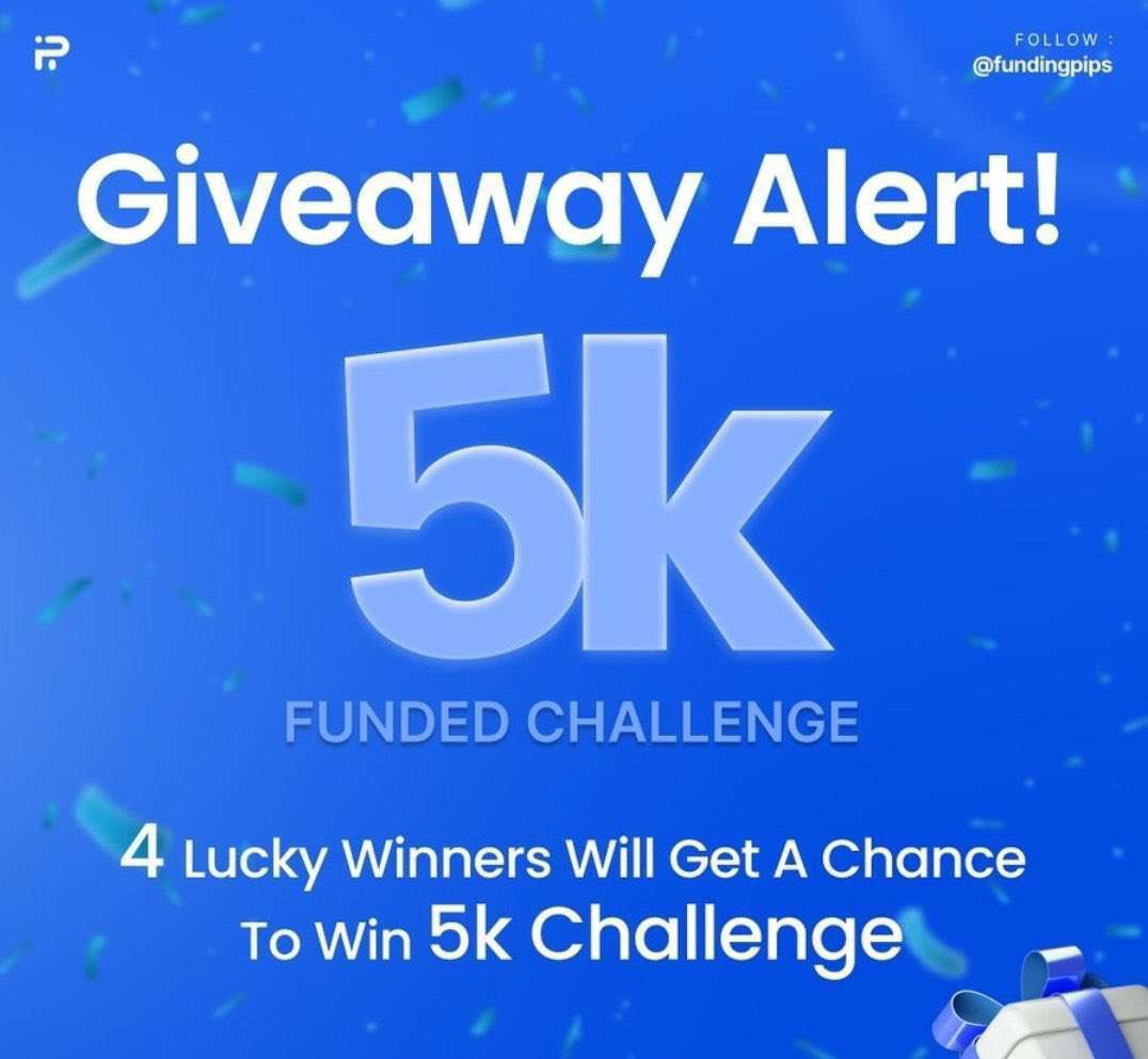 𝐆𝐈𝐕𝐄𝐀𝐖𝐀𝐘 Win 4 x $5,000 funded accounts I’m giving out FOUR $5,000 funded accounts to 4 lucky winners! 🎉 Criteria to Win:👇 🔄 Like & Retweet this post 🤝 Follow us: @akudinobilaw | @fundingpips | @khldfx | @ithrivefx 🏷️ Tag 3 of your friends & traders 🔗 Join…