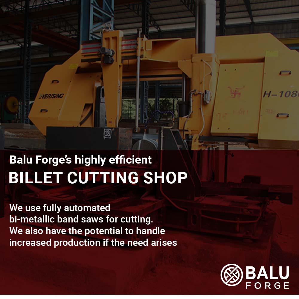 Minimize waste, maximize cuts! Balu Forge's Billet Cutting Shop uses automated saws for precise cuts & high production. Your one-stop for efficient metalworking! #Balu #BaluForge #BaluInnovation #MetalCutting #Manufacturing #BilletCutting #cigüeñal #cigueñal #cigüeñales