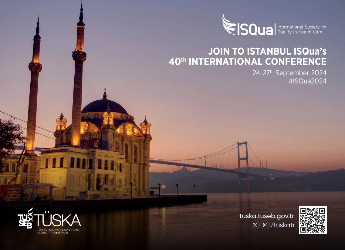 2024 İstanbul Konferansı çalışmaları kapsamında, 01.05.2024 tarihinde ISQua tarafından Türkiye ziyareti gerçekleştirildi. @tusebgovtr @tuskatr @ISQua #isqua2024 #isqua2024istanbul
