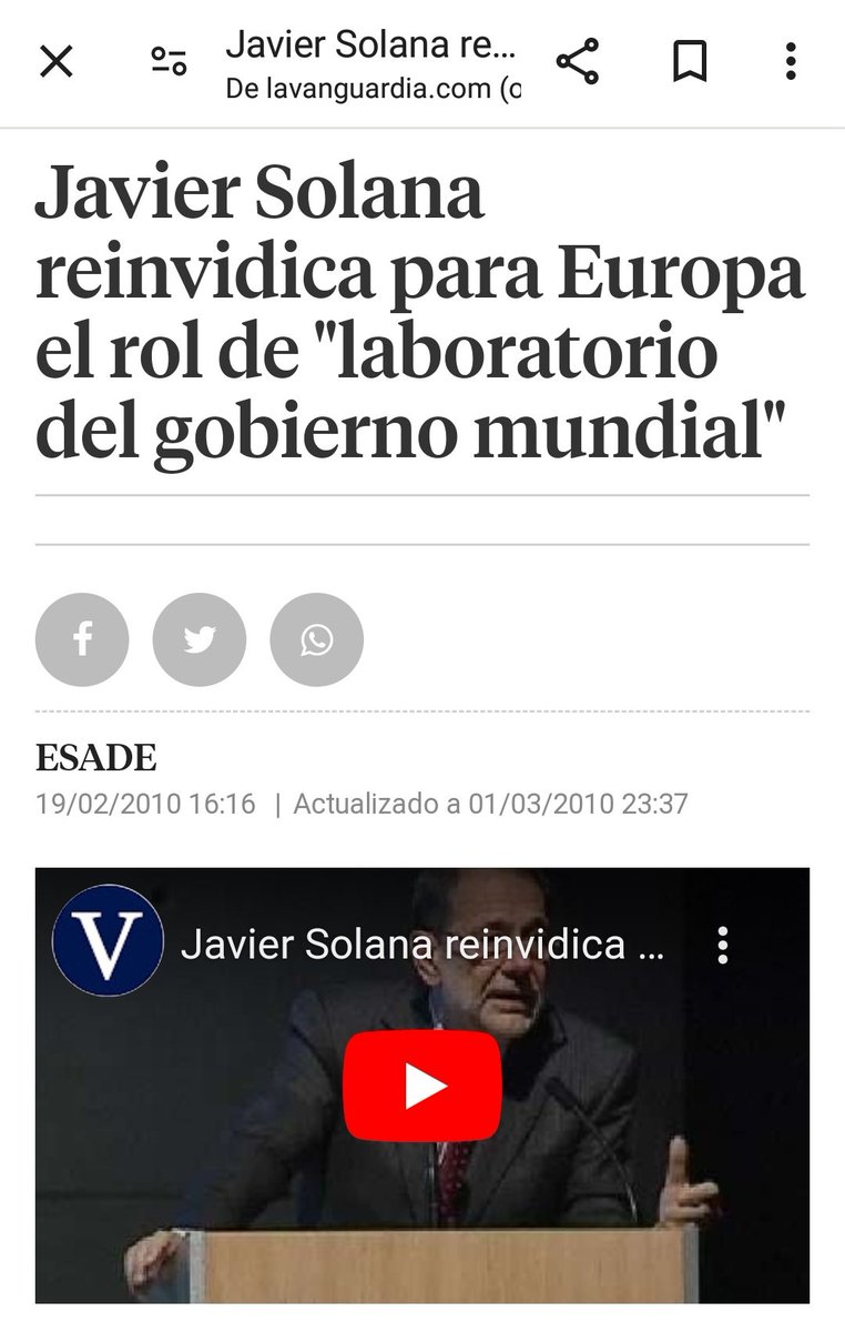 El 'laboratorio' de Solana ¿Más claro? ¿Estamos ciegos, sordos o no tenemos memoria? ¿No atáis cabos? Nos lo han puesto delante... Como al elefante, para q no lo veamos.