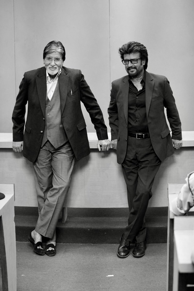 #Vettaiyan 📸

Two Legends in Single Frame.

#AmitabhBachchan 🤝 #Rajinikanth

#Superstar #Thalaivar #Thalaivarrajinikanth #Amitabh #Kollywood #Bollywood #Tamilmovie #October #NewMovie