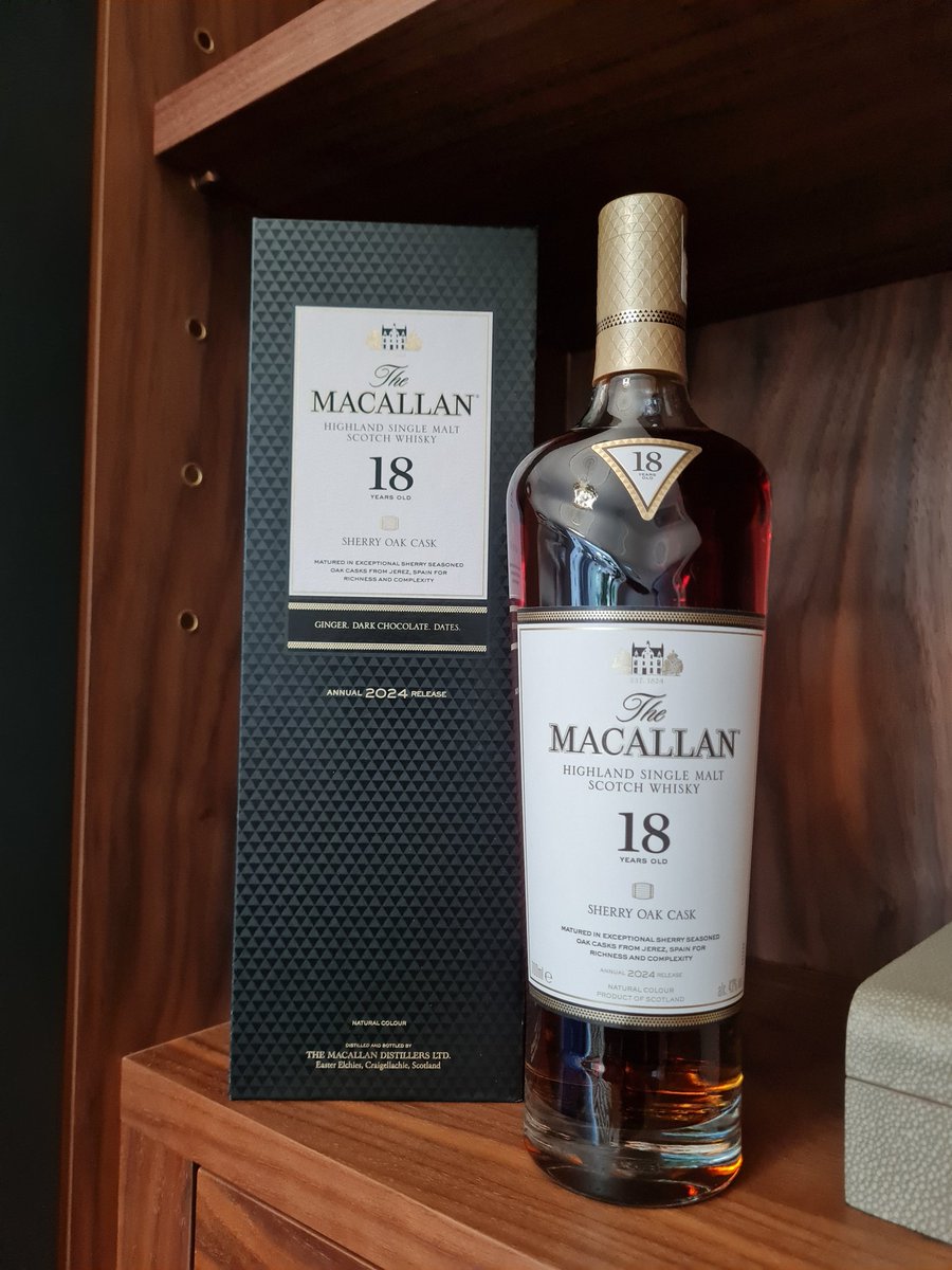 New realise, new arrival.
▪️The Macallan 18 Year Old Sherry Oak Cask 2024.
#2018, 19, 20, 21, 22, 23, 24✔️
@The_Macallan