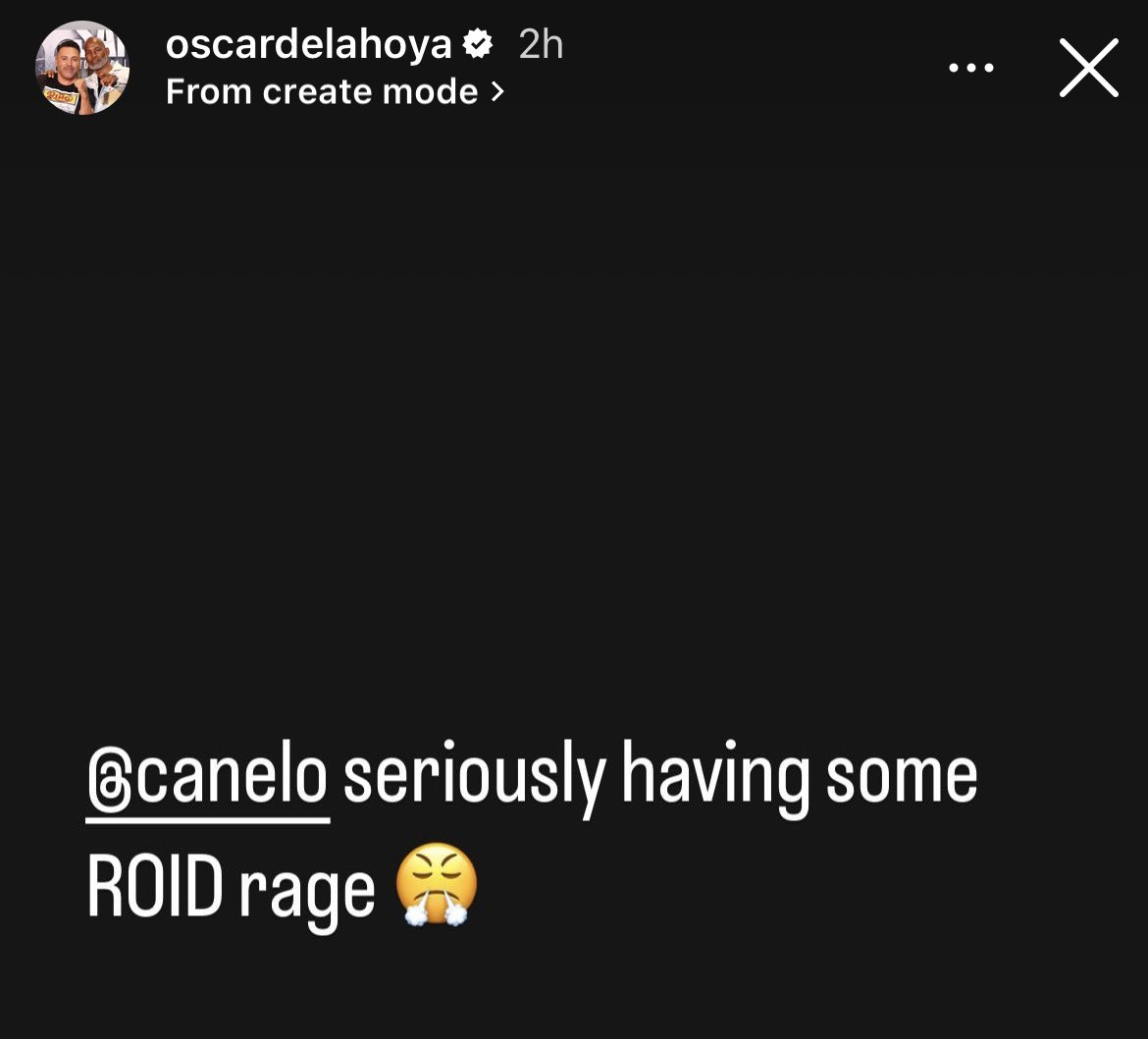 Oscar De La Hoya taking aim at Canelo Alvarez on Instagram ahead of the Jaime Munguia fight weigh-in today…