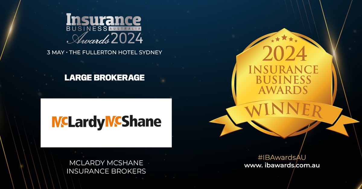 Cheers to McLardy McShane Insurance Brokers on winning the Large Brokerage award at the #IBAwardsAU 2024! 🌟

Find out more here: hubs.la/Q02vP3cP0