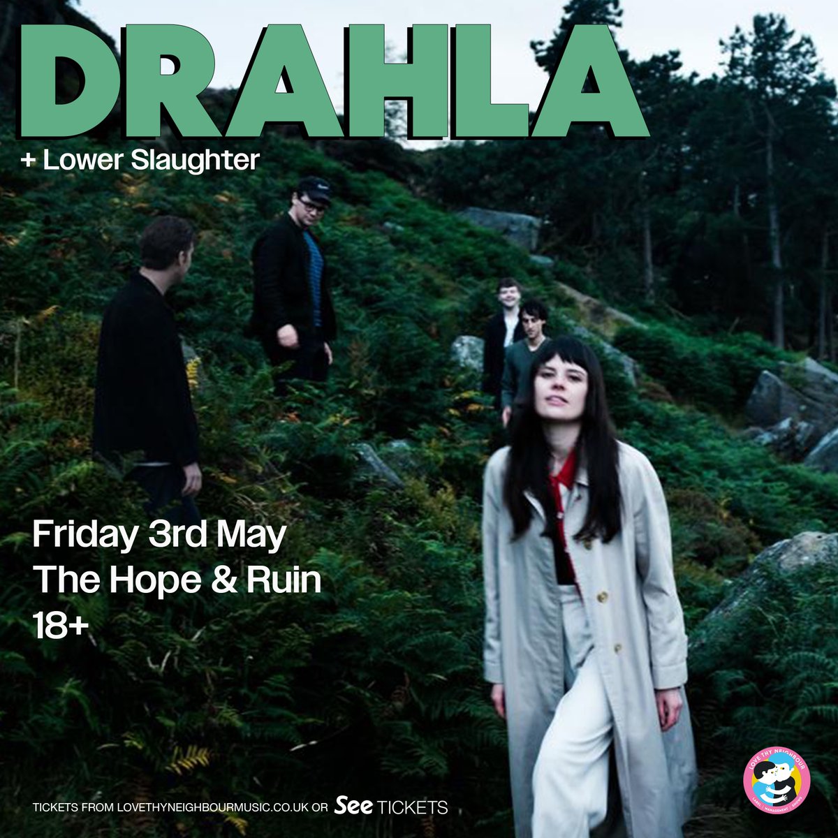 💿TONIGHT💿 The uncompromising live force of Drahla - Last chance to grab tickets for tonight!! STAGE TIMES: @lowerslaughter_ - 8:30pm - 9:00pm Drahla - 9:30pm - 10:45pm DOORS: 8:00pm 📅03.05.24 🏫@thehopeandruin 🎟seetickets.com/event/drahla/t… - UNTIL 6pm, limited on the door!