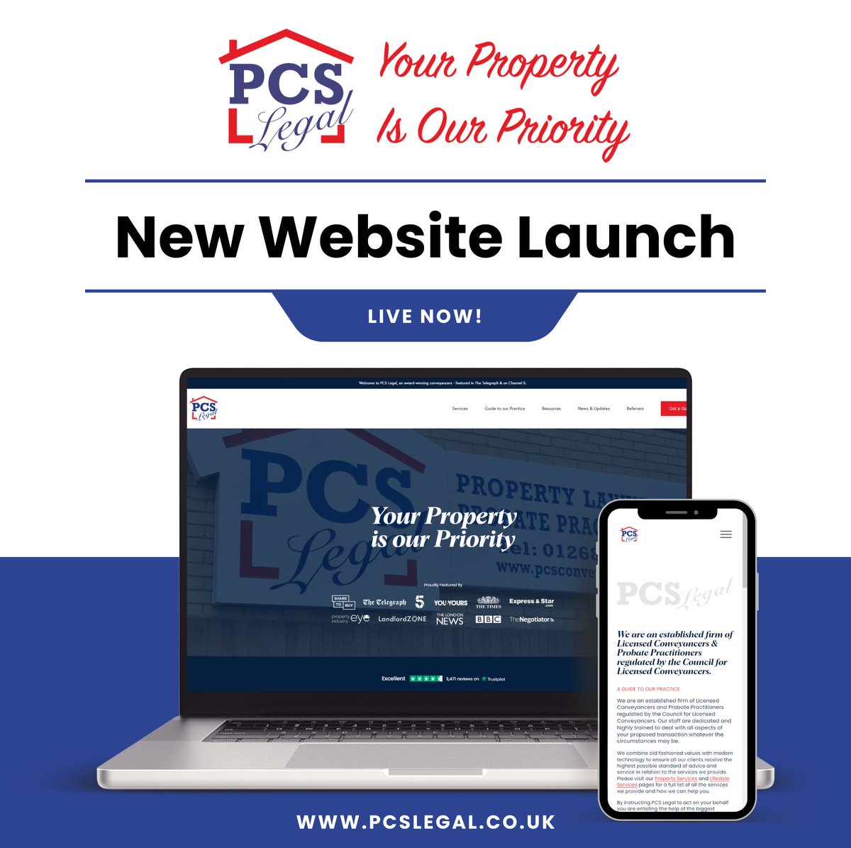 Our new website is live! 🌐 Head to pcslegal.co.uk for a modern, streamlined experience, matching the efficient and quality service we provide ✨ See our brand new blog page for all the latest property news & updates 🏡