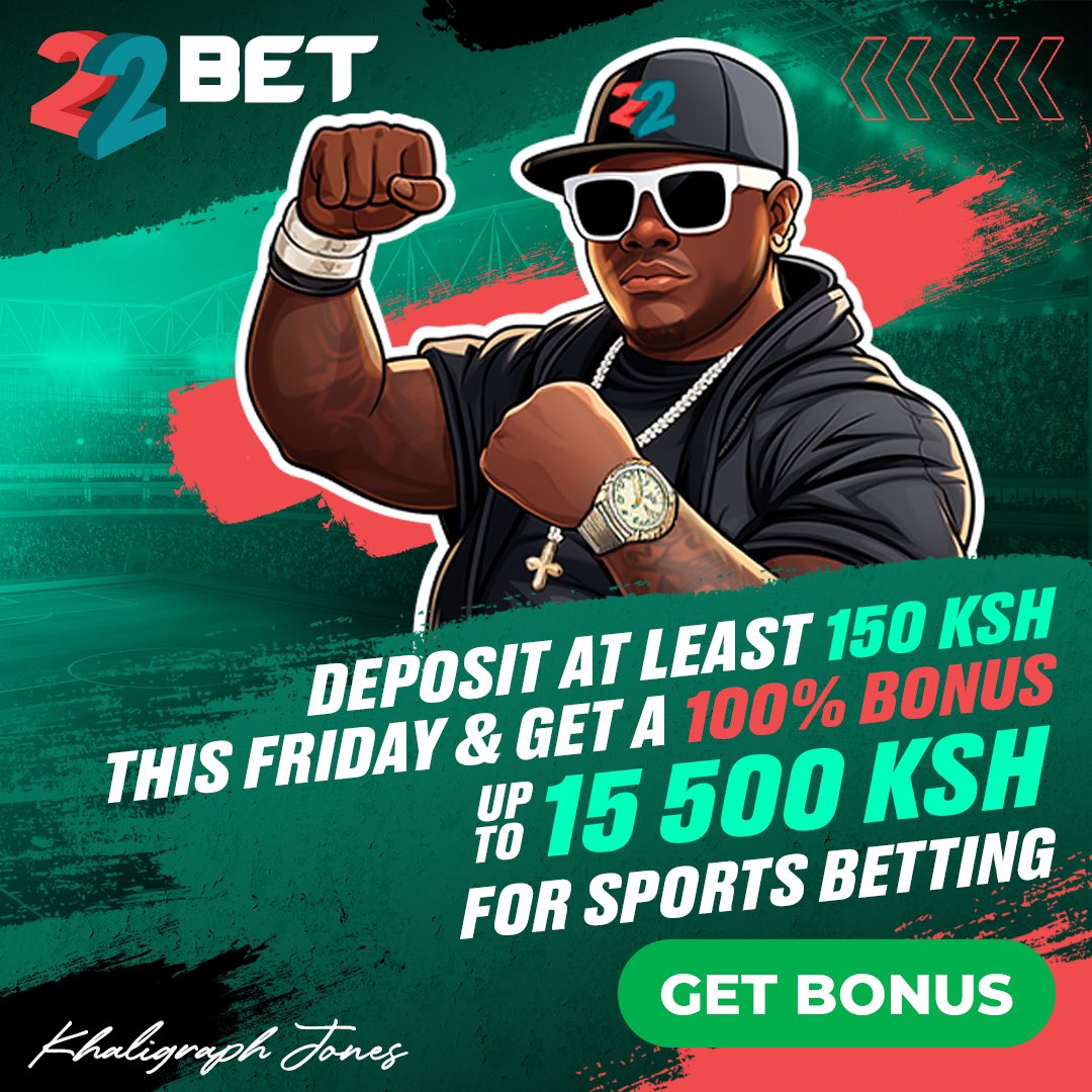 ‼️TGIF 🎊🎉 Double your stake today by taking advantage of our 100% Friday Reload Bonus💸💸 Deposit into your 22bet wallet to instantly get a bonus🎯 #DundaNa22bet #BestOdds #22bet #switchto22bet