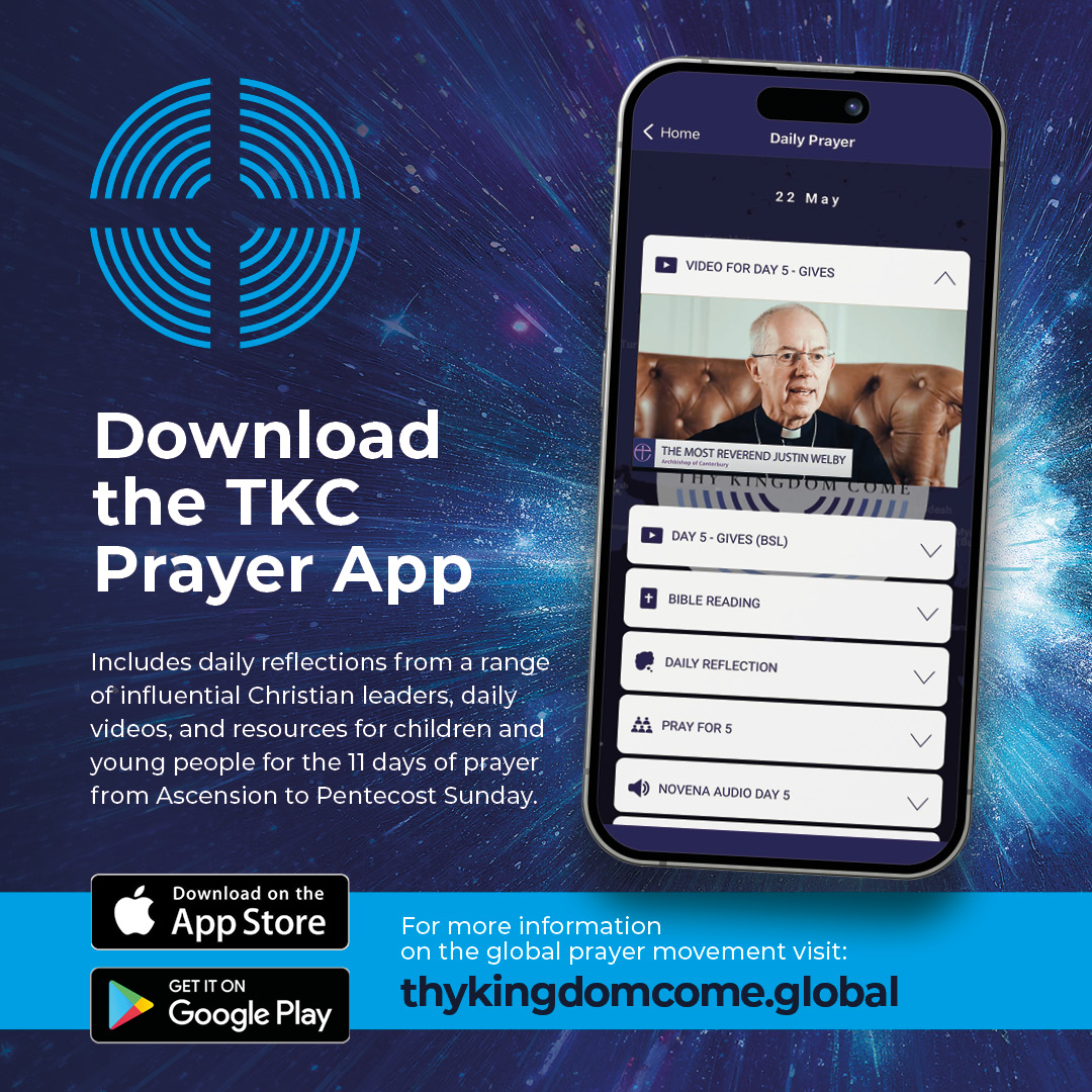 🎉 We are pleased to announce that the #ThyKingdomCome prayer App is now available to download!

The award-winning app is the perfect accompaniment for the 11 days of prayer. With brand new daily reflections from a range of Christian voices, resources for children and young…