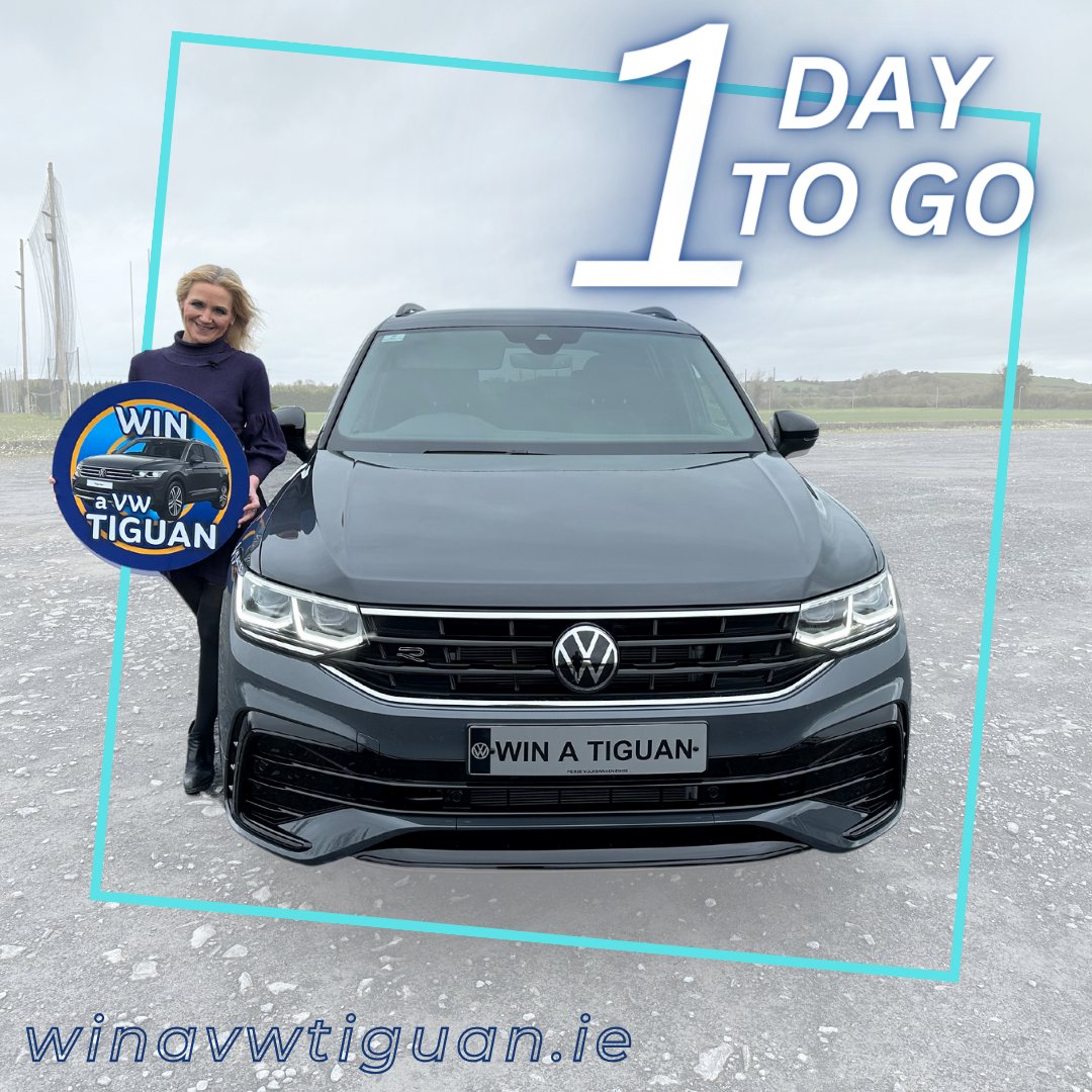 WinAVWTiguan's tweet photo. We can hardly believe that the draw is just 1 day away 🤯

You could be getting behind the wheel of a brand new VW Tiguan very soon if you enter our #WinAVWTiguan fundraiser 🤩 There isn't much time left so get your ticket at https://t.co/QNwolvFr7J before it's too late 🎫 https://t.co/z90idde5bT