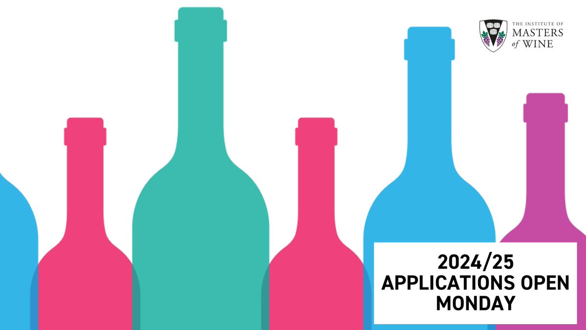 Applications for the 2024/25 MW study programme open on Monday 6 May.

Find all the details on how to apply here: mastersofwine.org/apply

Good luck!

#mastersofwine