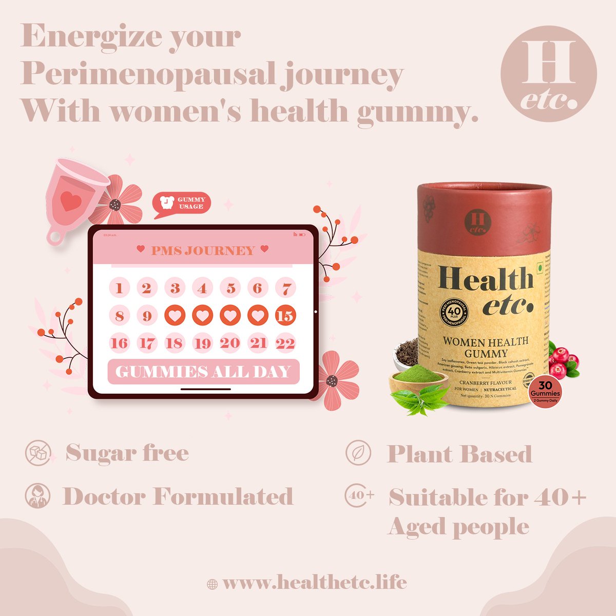 our Women's Health Gummies – your new best friends for feeling fabulous inside and out! These little gems are packed with all the good stuff you need to thrive, tailored specifically to support the unique needs of women like you.
#plantbased #plantbaseddiet #doctorformulated