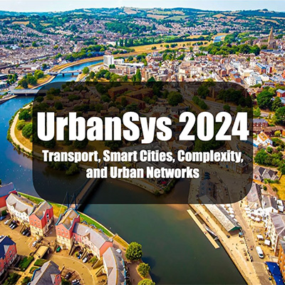 #Satellite UrbanSys2024 – Transport, Smart Cities, Complexity, and Urban Networks: Explore cities as complex systems. Topics include citizen behavior, urban evolution, mobility, accessibility, inequality, and scaling laws. urban-sys-net.weebly.com