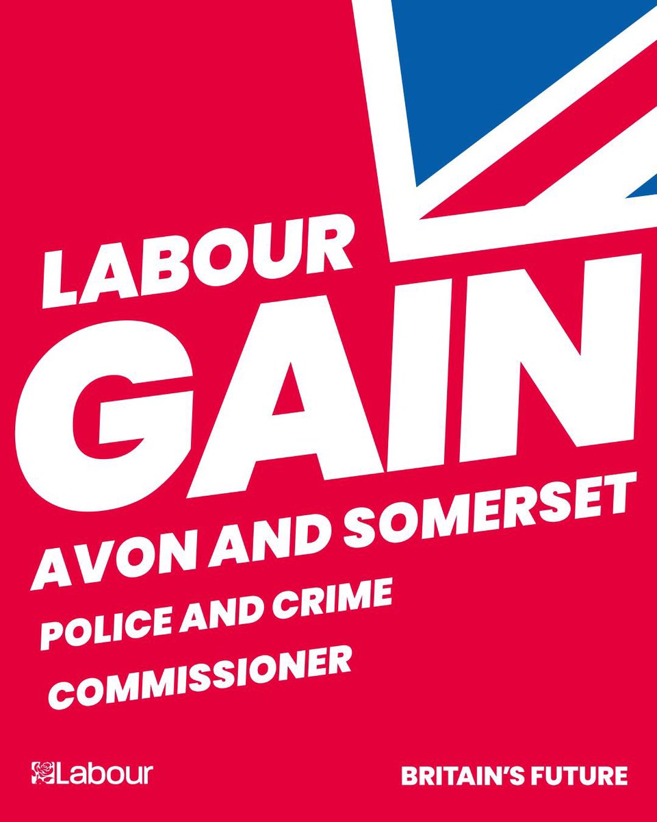 Congratulations David Allen & @ClareMoody4PCC - newly elected Labour Police & Crime Commissioners in Cumbria & Avon & Somerset. Look forward to working with you on neighbourhood policing, tackling rural crime, knife crime, violence against women & girls and more 🌹