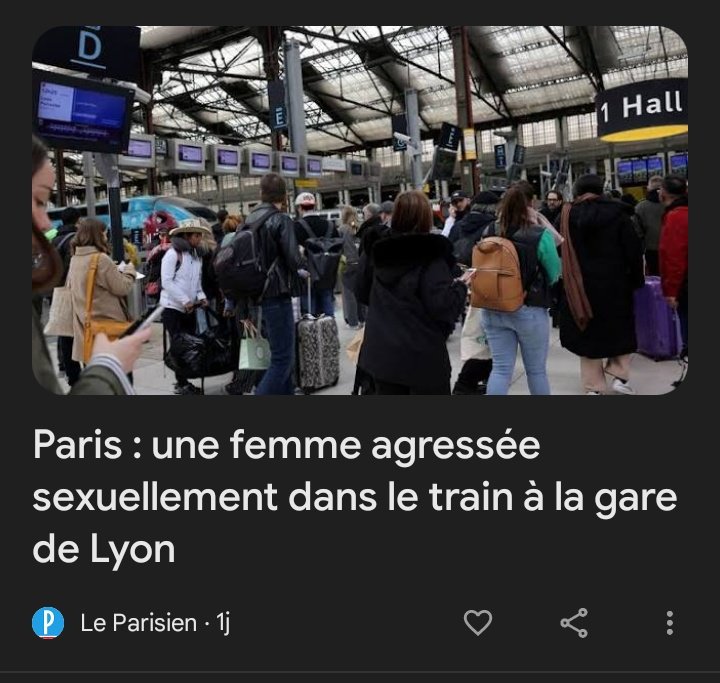 Et ça continue ! 😡 
C'est un #irakien de 27 ans,cette fois-ci,qui a agressé sexuellement une touriste suisse de 44 ans dans un train !
En France, toutes les 20 minutes, un #viol ou une agression sexuelle est commis !
#ToujoursLesMemes !
#VioleursEtrangersDehors !
@Coll_Nemesis