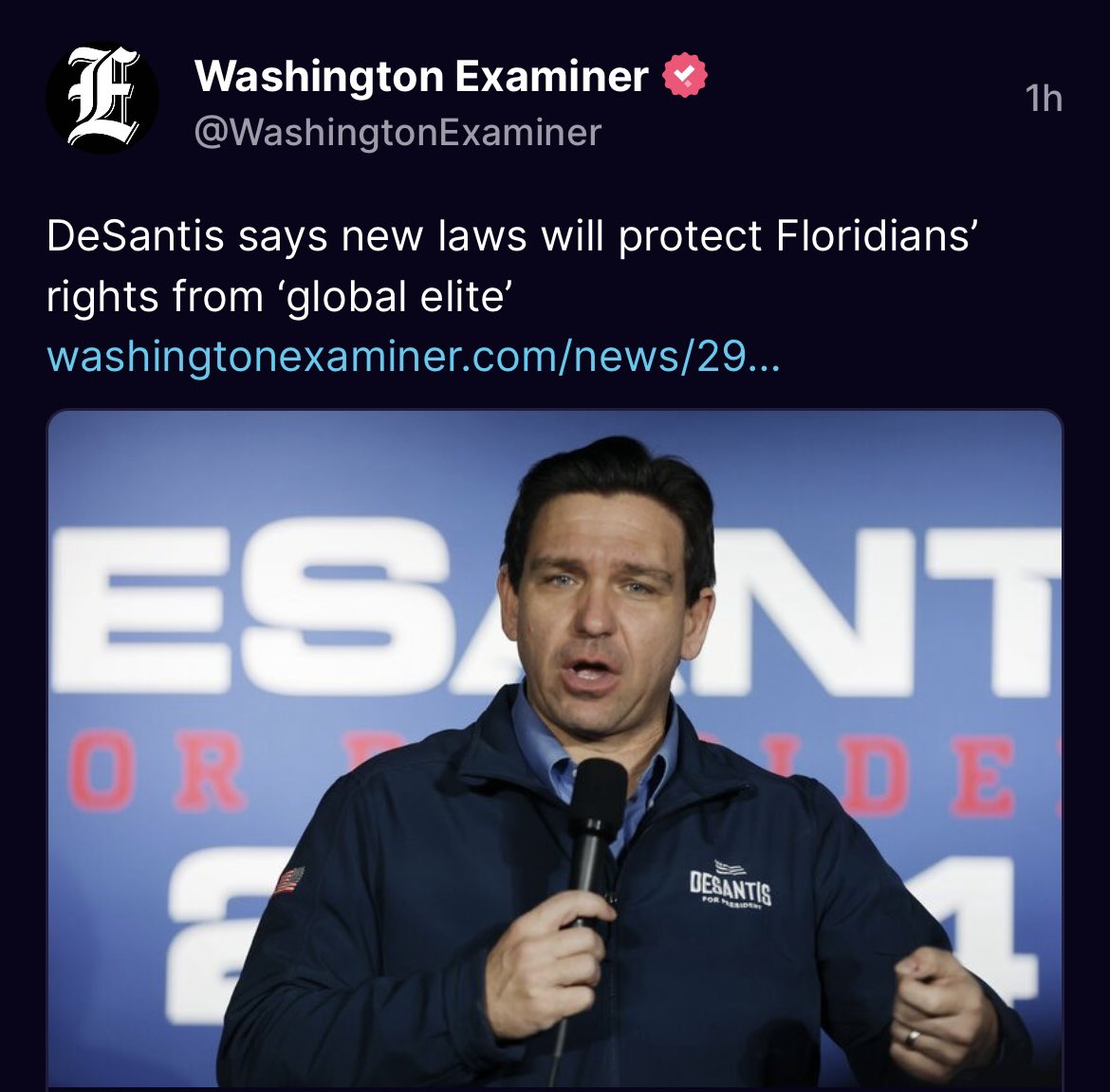 He’s running out of culture war material here, so now he’s banning things that private citizens are discussing in other countries while inflation, auto, & property insurance rates are the highest in the nation in FL.