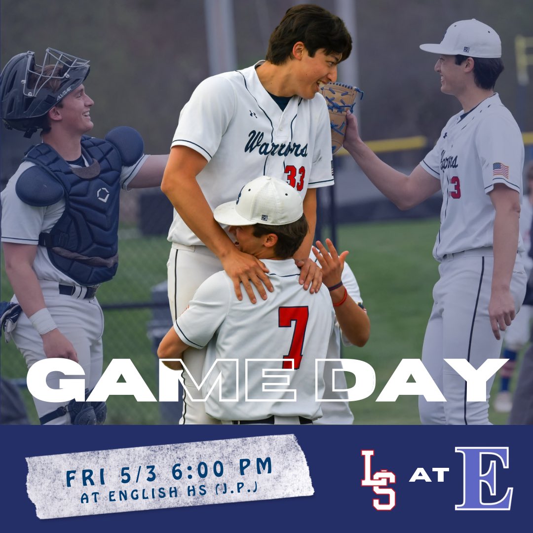 Friday Night Lights, baseball version at English High School!

🆚 English High School
📅 Fri, May 3rd
📍 English HS (Jamaica Plain)
🕓 6:00 p.m.
💻 bit.ly/LS_Varsity
