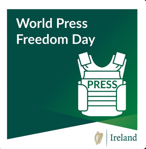 Today, on World Press Freedom Day, we reaffirm our unwavering commitment to press freedom & freedom of expression as essential to democratic societies 🗞️✍️ 🇮🇪 will continue to unequivocally condemn impunity & demand protection for all journalists around the 🌎, incl. at @UNESCO