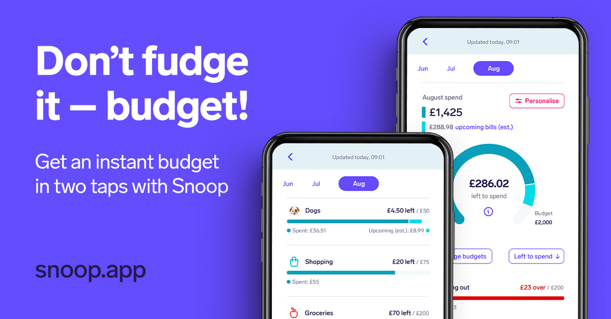 New to #budgeting? Check out @SnoopApp 💪 Snoop's #MoneyManagement tools makes tracking #spending a breeze, and is the ONLY money management app that gives you all this for FREE… 🆓 Budgeting 🆓 Spend analysis 🆓 Net worth tracking 🆓 Transaction history 🆓 Credit score