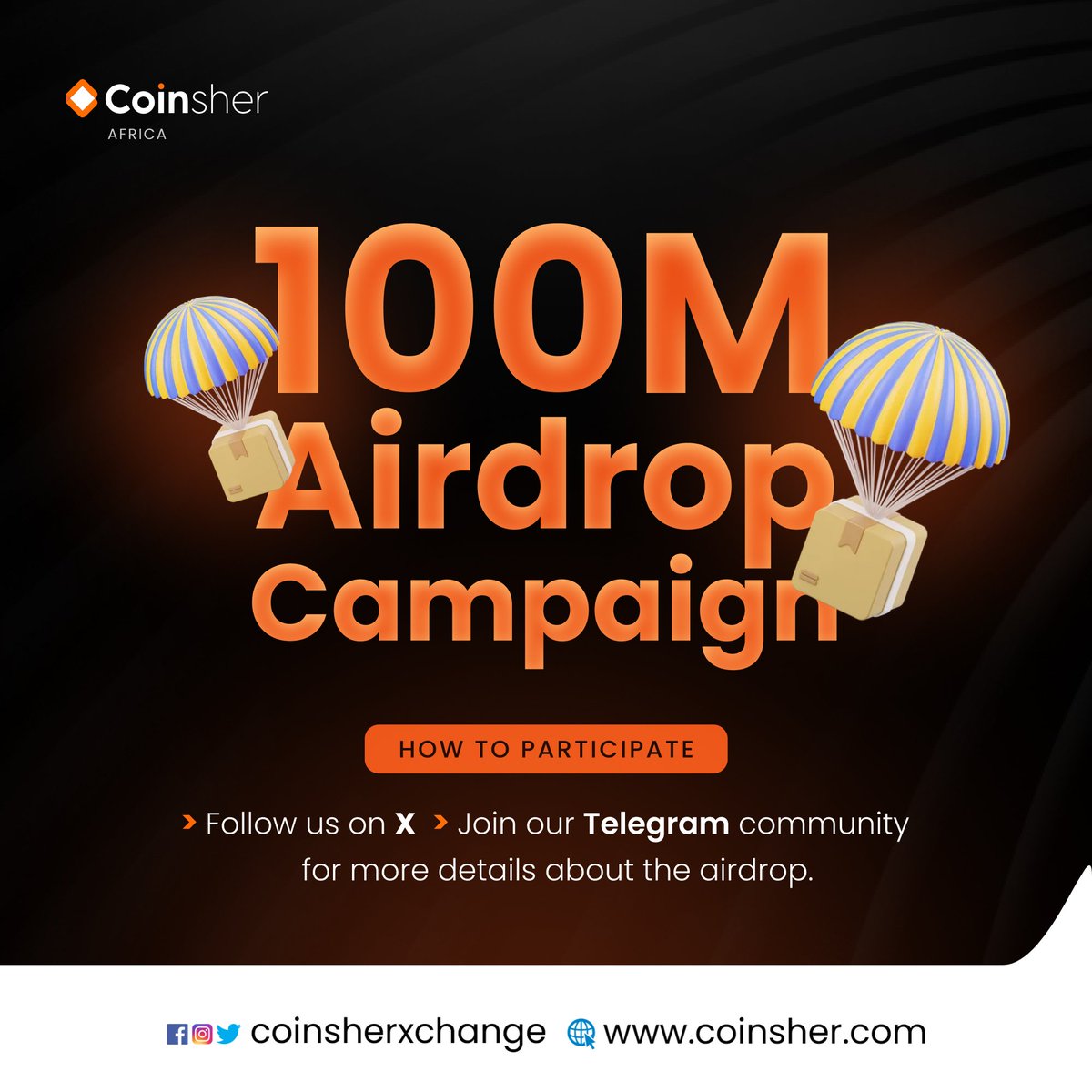 Exciting news! We're thrilled to announce a massive 100M Coinsher Token Airdrop! Don't miss your chance to be part of the future of crypto. Join us now and claim your share! 
#Coinsher #Airdrop #tradewithconfidence