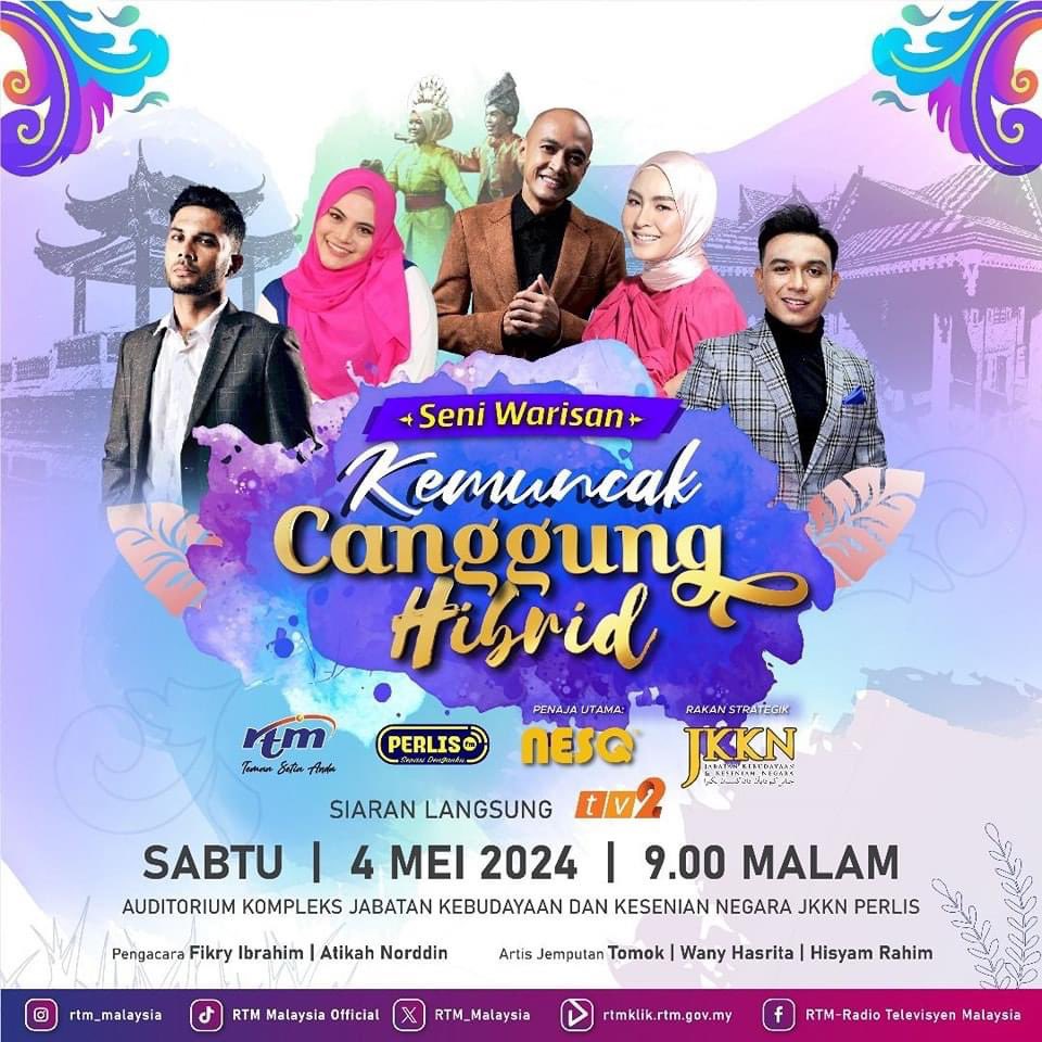 Saksikan pertembungan 4 kumpulan bagi merebut gelaran juara. 🤩 

📽️ Seni Warisan Kemuncak Canggung Hibrid
📅 Sabtu (4 Mei 2024)                   
🕒 9:00 Malam                
📺 TV2 

#DuniaRia
#SetulusHati 
#HIBURANON2