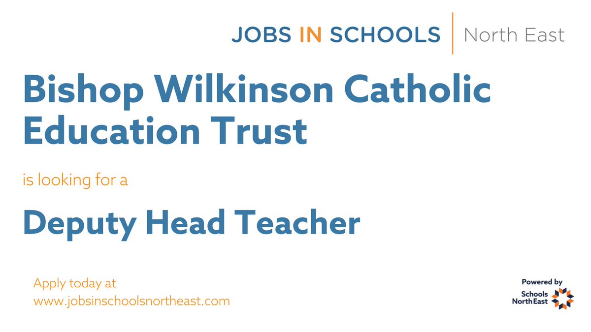 📚@bwcet are looking for a Deputy Head Teacher to join one of their schools.

Find out more: ow.ly/O29y50RuB4Z