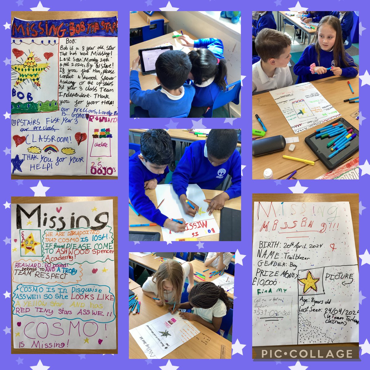 Year 3 have had a busy week. As well as being DREAMers in all aspects of our learning, we discovered that our special stars had disappeared! We got to work immediately using the skills we have learnt in English and computing to create posters to help find them. #TEAM @satrust_