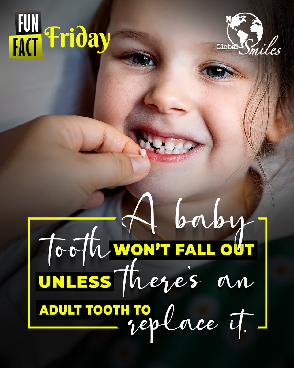 global__smiles's tweet image. Fun Fact Friday 🤓

#funfactfriday #funfacts #funfactory #babytooth #babyteeth #firsttooth