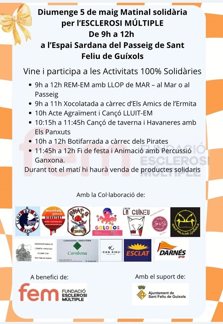 alacarta.rsf.cat/programs/a-pun…
No us perdeu aquest matí solidari a Sant Feliu de Guíxols @mpratsfemes1 @llramio @FEMCET @FundacioEM @soargo @caeladro @324cat @elpunt @idibgi