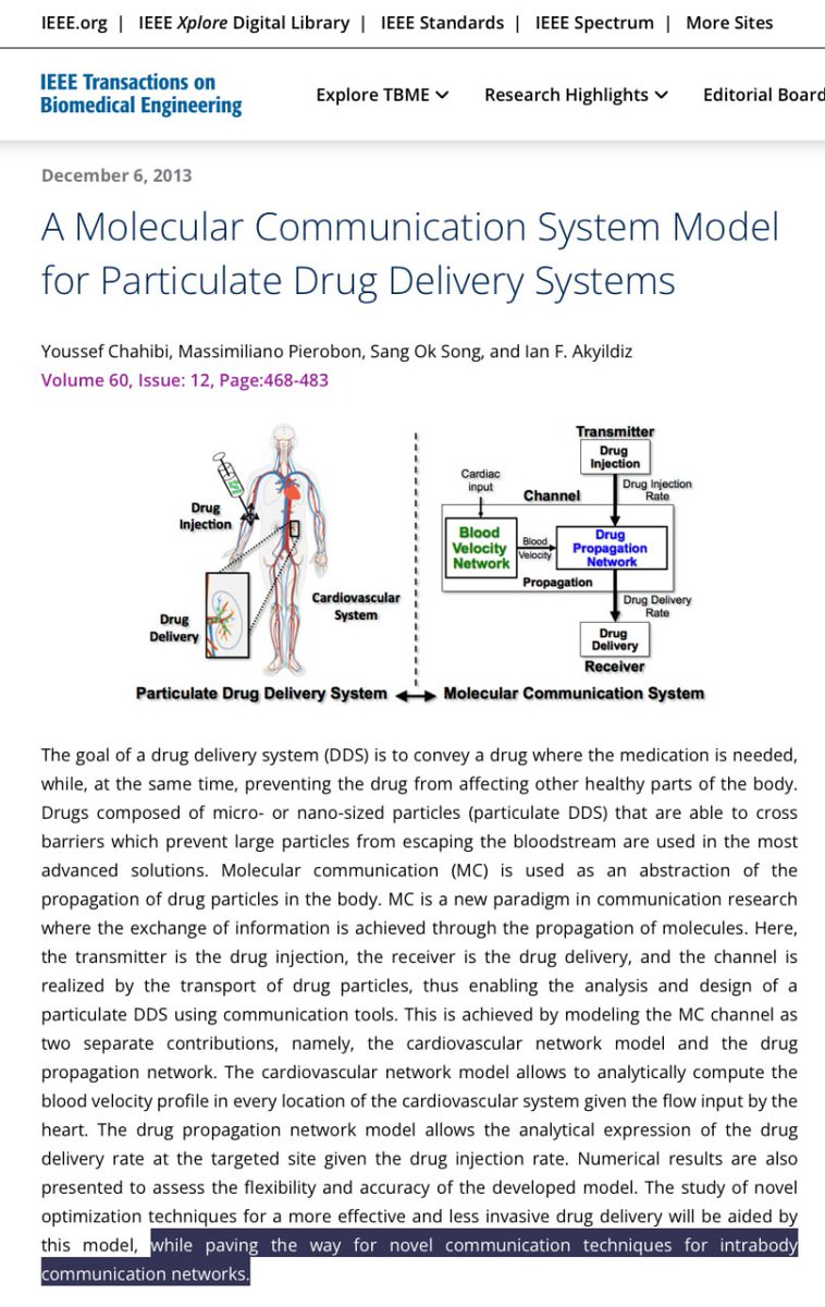 CorinneNokel's tweet image. Ian F. Akyildiz                                                                  

Novel communication techniques for intrabody communication networks

#MolecularCommunicationRouting

Computer Networking through the Human Body at the Nanoscale 

embs.org/tbme/articles/…