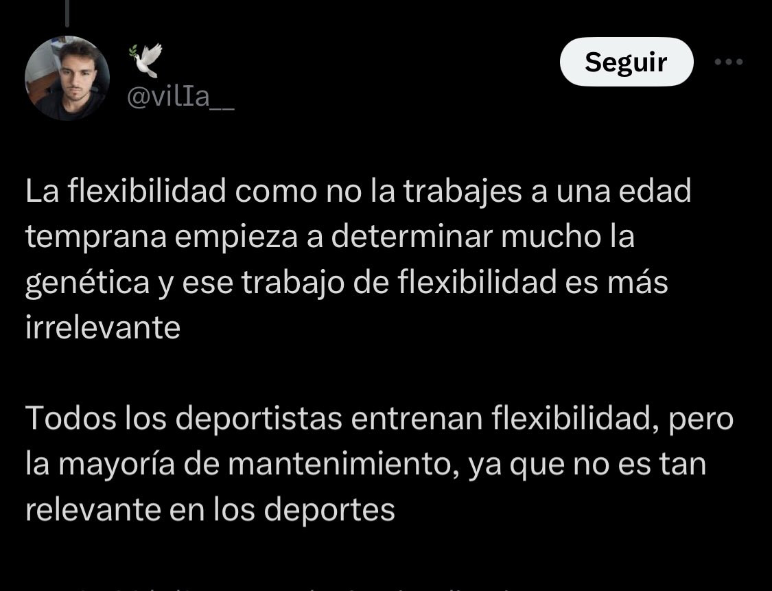 DavsVGC's tweet photo. @olguiti2cuenta @vilIa__ Este tio es tonto a proposito, comentando cosas asi de la flexibilidad te puedes imaginar su conocimiento en aspectos basicos del entrenamiento. Entre éste y el calvo amargado que responde a todos los power hacen la dupla de asusta viejas del gym. https://t.co/UfNze8cwkX