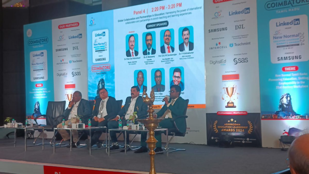 The world is our classroom! Panel 4 at #ELSATamilNadu explores 'Global Collaboration and Partnerships in Education.' Our speakers discuss harnessing international connections to enrich teaching & learning experiences. #ELSACoimbatore #ArdorComm #NewNormal #coimbatoreschools