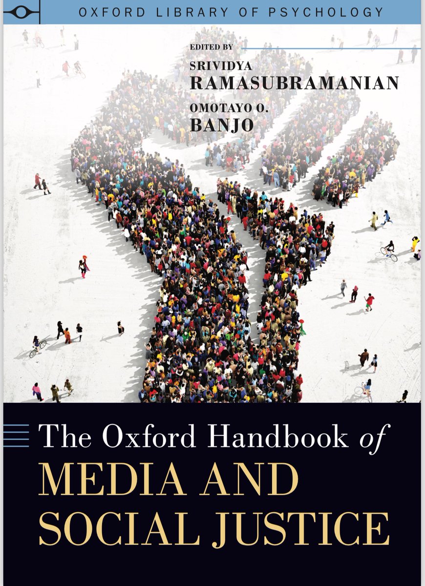 Omotayo Banjo & I are excited to share the final book cover of our co-edited Oxford Handbook of Media and Social Justice!! Features 32 chapters, 40+ contrubutors from 10+ countries. Coming out this summer - yay! #handbook #media #socialjustice #bookauthor