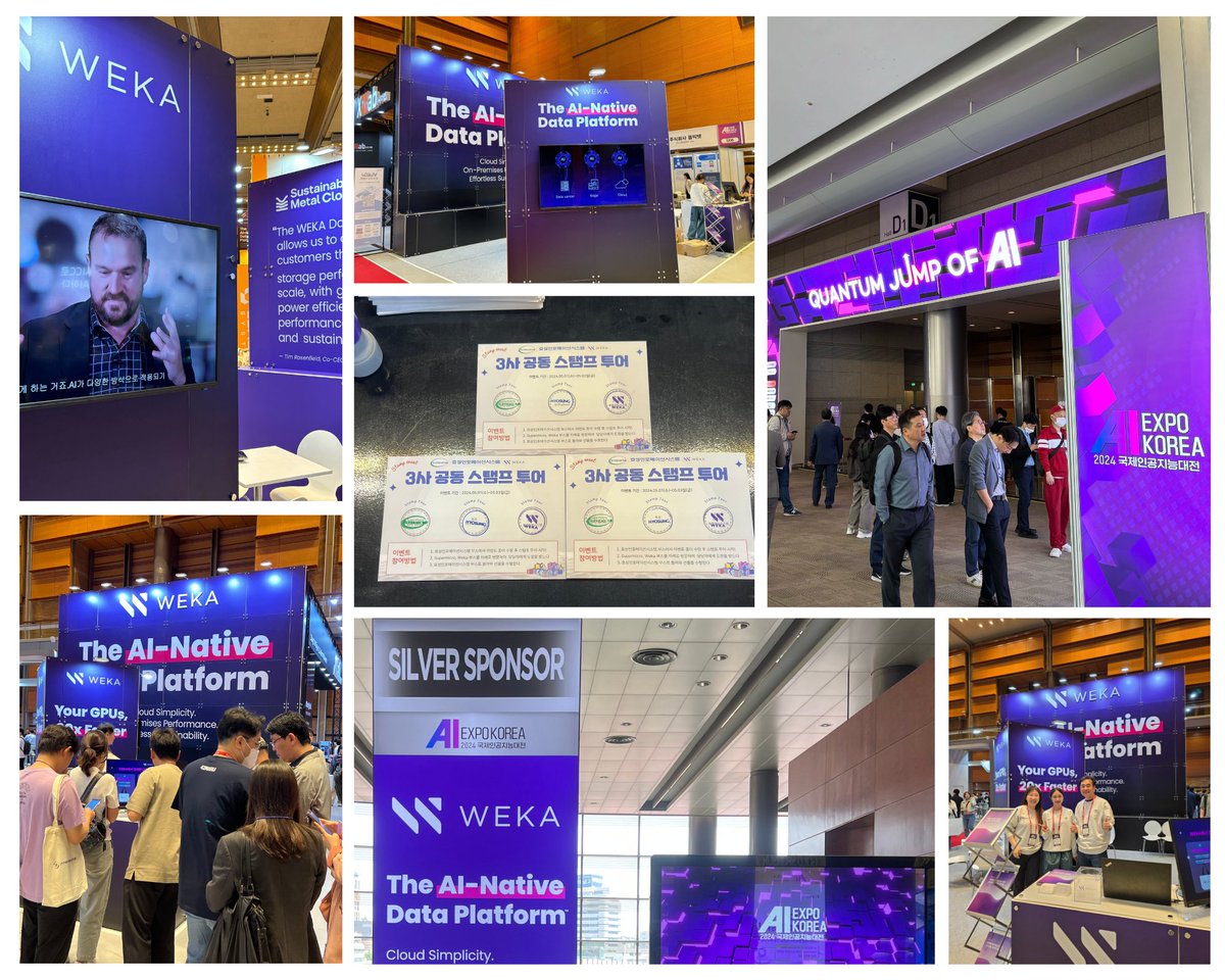 감사합니다 - 'Thank You' #AIExpoKorea for an incredible experience! 🙌🎊 Team #WEKA was thrilled to meet so many #tech enthusiasts with such great questions about the WEKA #dataplatform! 🤩 Learn more about how WEKA - hubs.ly/Q02w02yG0