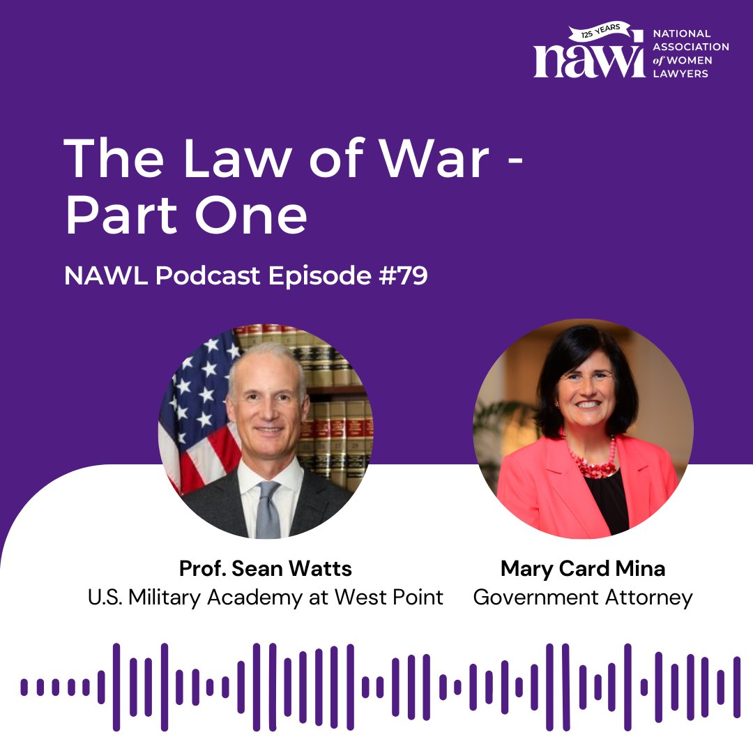 Listen to the latest #NAWLPodcast episode here: nawl.org/podcast

This episode is part one of a series of three episodes offered in response to current world events and conflicts and to better understand these conflicts from a legal perspective.

#NAWLWomeninLaw #Podcast