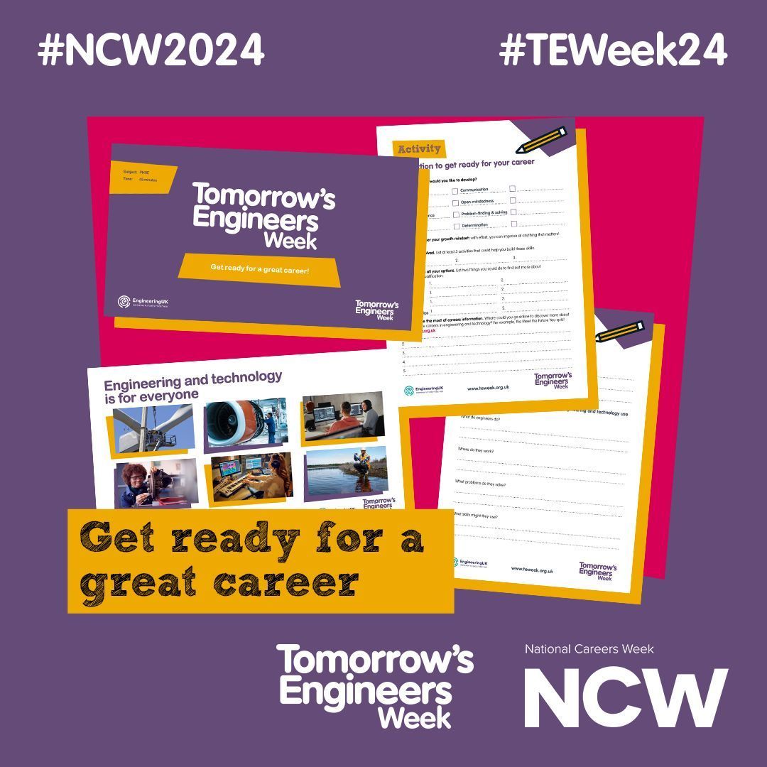 Unleash the potential of your students with the latest teacher resource from Tomorrow's Engineers Week! buff.ly/44rOfbj #NCW2024