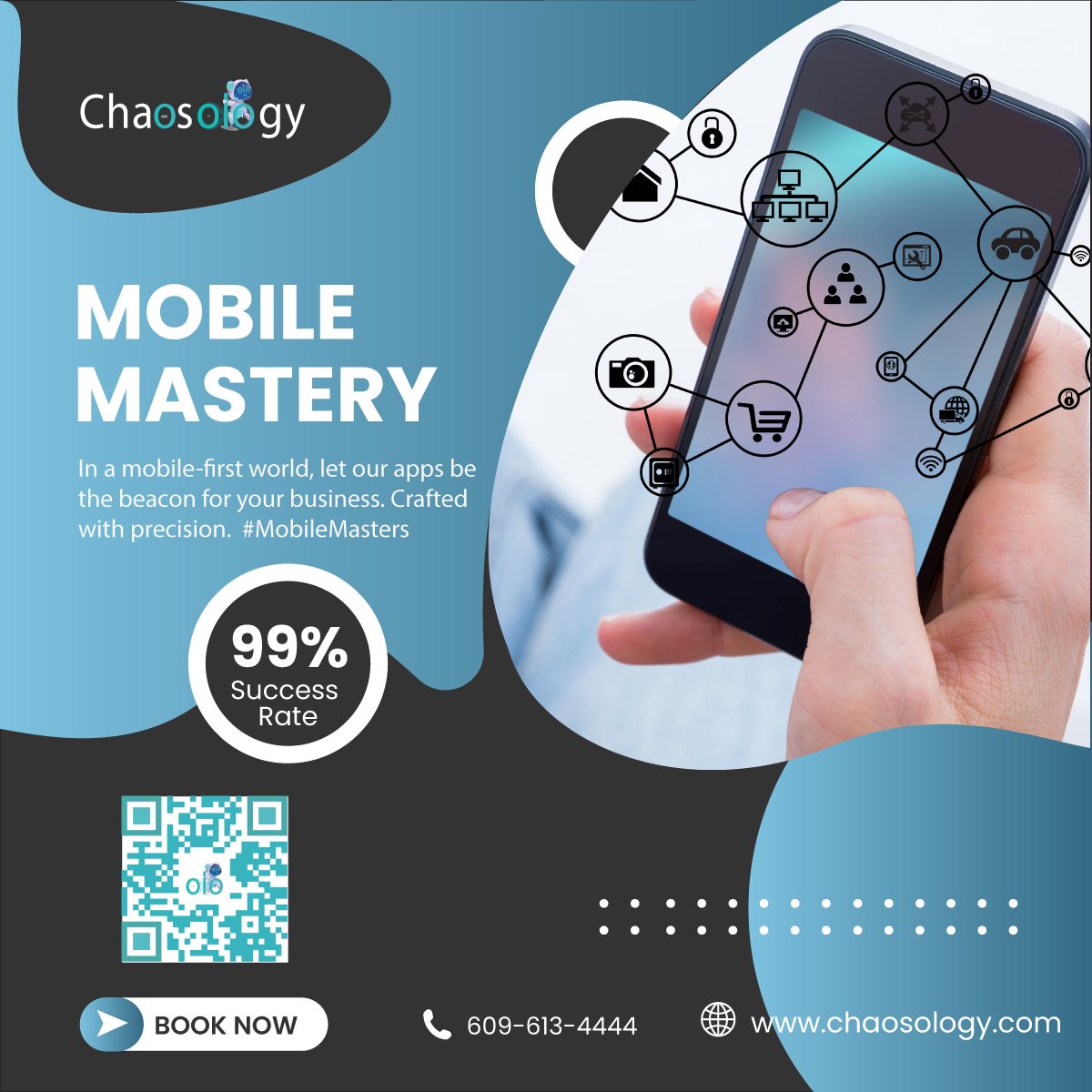 chaosologyHQ's tweet image. In a mobile-first world, let our apps be the beacon for your business. Crafted with precision. #MobileMasters