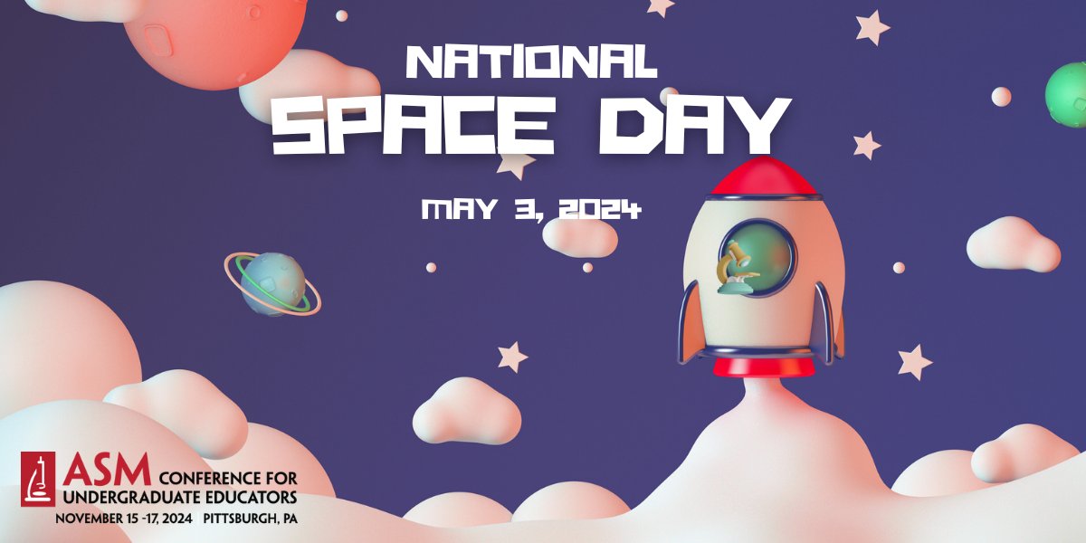 From the tiniest microbes on Earth to the cosmos beyond, our journey in biology is expansive. On this National Space Day, submit your proposal for #ASMCUE & share your insights! asm.social/1QC