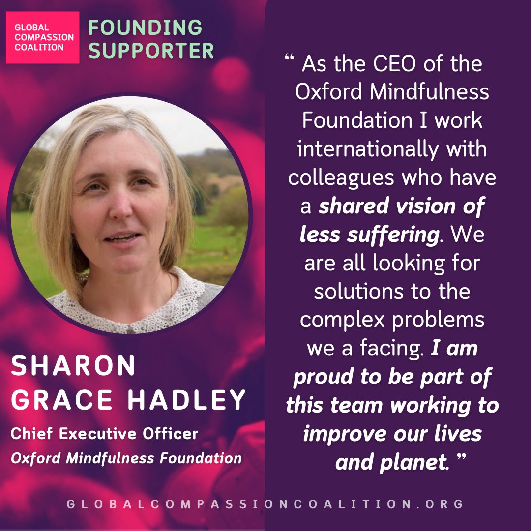 The compassionate action, we can alleviate the world of unnecessary suffering. Thank you to Sharon Grace Hadley, the CEO of @OMF_mindfulness for joining us on our mission to build a more compassionate world! Learn more about Sharon and her work here: bit.ly/4a0gK1e